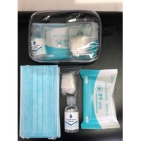Portable Protective Kits with Face Masks  Wet Wipes and Alcohol Hand Sanitizers etc.