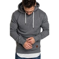 Men's Winter Drawstring Hoodies Hooded Sweatshirt Outwear Sweater Warm Coat Jacket with Pockets