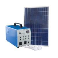 100W AC DC Solar PV Panel Energy Home LED Lighting Kits Portable UPS Power Suppy System