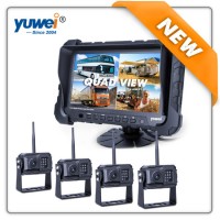 New and Hot HD 720p Wireless Car Rear View Camera System with 7inch Split & Quad View TFT Monitor Bu