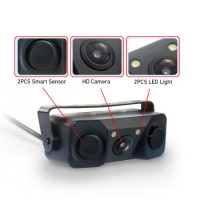 Rear View Car Video Parking Sensor 3 in 1 Car Camera and 2 Sensors with Bibi Alert
