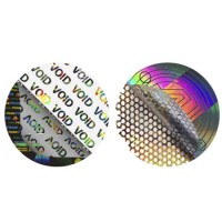 Silver Adhesive Tamper Evident Hologram Security Void Sticker
