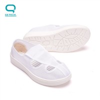 PU Soft Bottom Toughness Breathability Anti Electronic Mesh Four- Hole Cover Shoes