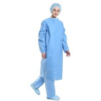 AAMI Level 2 and Level 3 Non-Woven Blue Color Anti-Blood Fluid Resistance Acid Resistant SMS PP+PE S