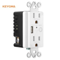 Keygma Us ETL WiFi Smart Outlet Google Home Alexa OEM Design USB 2.4A Wireless Remote Control Power