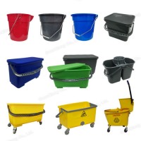 Custom 10 Liter Round Plastic Cleaning Water Bucket with Handle