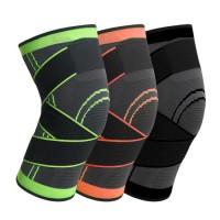 Sports Compression Knitted Knee Pads Running Cycling Basketball Breathable Straps Knee Pads