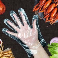 PE Plastic Gloves for Kitchen Food / Eat Crayfish