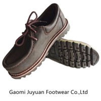 Full Grain Brown Leather Woke Shoes  Outdoor Casual Shoes
