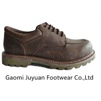 Full Crazy Horse Leather Low Cut Work Shoes with Rubber Sole Goodyear Welt Shoes