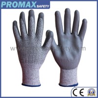 Cut 5 Hppe Anti Cut Gloves with PU Coating