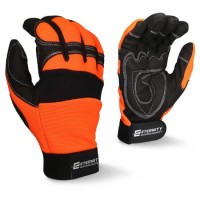 Hot Sale Orange Color Knuckle Proteger Leather Non Slip High Impact Protective Reflective Mechanic W