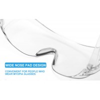 Certificated Safety Glasses Anti-Fog Splash Eyewear Glasses with Waterproof Anti Dust Cheap Protecti