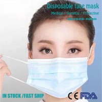 PP Nonwoven Daily Protection Face Masks 3 Ply with Ear-Loop