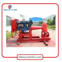 UL Listed Fire Fighting System Diesel Engine Driven Controller Mounted Vertical Turbine Fire Pump
