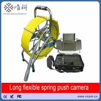 60m 7mm Fiberglass Cable Waterproof Push Camera with Mini Self Level Camera and Footage Counter Func