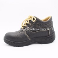 Work Shoes Safety Shoes with PU Sole and Genuine Leather Upper for Workers