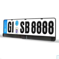EU License Plate Frame with 3 in 1 Video Parking Sensor Universal Number Plate for Cars