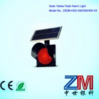 Hot Selling 200/300/400 Solar Powered Red Flashing Traffic Warning Light