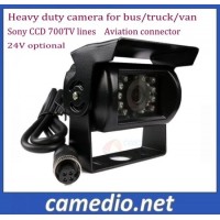 600 700 Tvl Sony CCD Waterproof Heavy Duty Camera for Front&Rear&Side View 24V with Aviation Connect