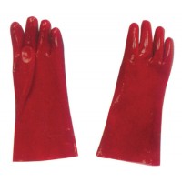 Professional Industrial Working Labor Safety Red PVC Gloves