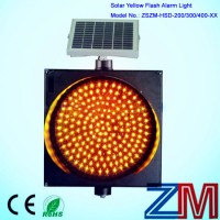 EU Standard Solar Yellow Flashing Traffic Warning Light