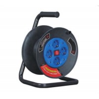 4X16A Industrial Sockets Germany IP44 Rubber Cable Reel  Schuko H07rn-F Rubber Extension Cord Reel 5