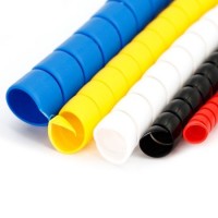 Flexible PP / PE Plastic Spiral Rubber Hose Protector