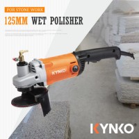 Kynko 125mm/5" 1400W Wet Angle Grinder with Variable Speed for Stone/Marble/Granite Professiona