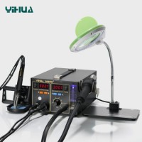 Yihua 968dB+ SMD Rework Soldering Station with LED Manifying Lamp Accompany with Bracket Plate