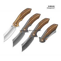4.5 Inch Folding Pocket Knife with Damascus Blade