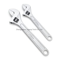 Hand Tools High Quality 45 Carbon Steel Adjustable Wrench Chrome Plated