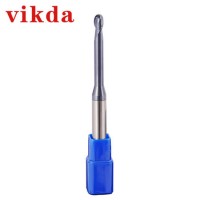 Vikda Solid Carbide Ball Nose End Mills with Neck / Solid Carbide Ball Nose Milling Cutter with Long