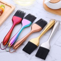 Stainless Steel Handle Kitchen Silicone Oil Brush for Cooking Baking BBQ