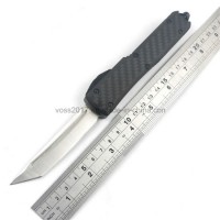 8.5” Automatic Knives Double Acting Carbon Fiber Tactical Knife (high quality CNC aluminu han