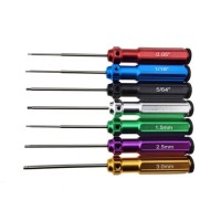 7 Color High-Quality HSS High Speed Steel White Steel Hex Wrencher Hex Screwdriver for Remote Contro