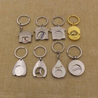Promotional Gifts Leather Metal PVC Keyholder Keyring Trolley Coin Key Chain