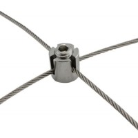 Stainless Steel Cross Clip Wire Rope Clamp for Marine Grade SUS316 Trellis Systems Green Wall Cable