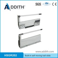 Double Wall Metal Box Cabinet Drawer Slide with High Railing