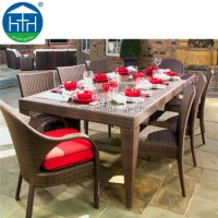 Factory Directly Sell Rattan Dining Furniture China Bistro Outdoor Garden Set