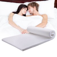 Memory Foam Bed Mattress Topper with Breathable Bamboo Fabric Cover