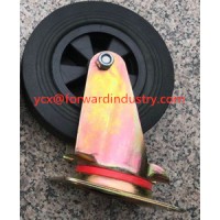 Transport Industrial 5"High Quality Fixed Solid Rubber Caster