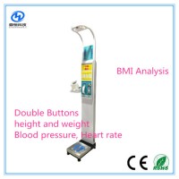 Dhm-15b Factory Price Ultrasonic Height Weight Machine with Blood Pressure  Heart Rate  and BMI Anal
