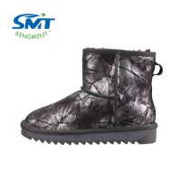 Cheap Price Girls Sheep Fur Fashion and Durable Winter Leather Boots for Women