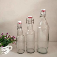 250ml/500ml/750ml/1000ml Clear Glass Beer Bottle with Swing Top