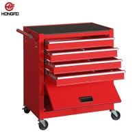 Workshop Movable 4 Drawer Wheeled Tool Chest with Door