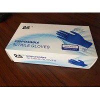 2.5 Disposable Powder Free Household Examination Blue Nitrile Gloves