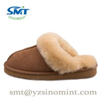Custom Cheap Ladies Leather Winter Home Soft Slippers for Women