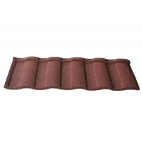 Roman Type Light Red Stone Coated Al-Zinc Roof Tile for Building Roof Construction