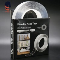 Reusable Double-Sided Clear Traceless Removable Washable Nano Technology Adhesive Mounting Tape Roll
